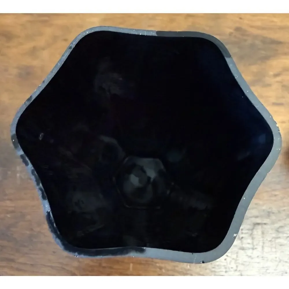 Vintage Black Amethyst Art Glass Vase 10